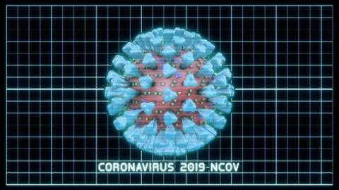 Futuristic medical  graph of user interface FUI HUD of Coronavirus disease CO Stock Illustration