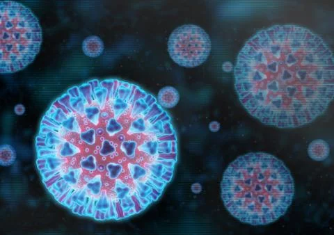 Futuristic medical graph of user interface FUI HUD of Coronavirus disease COV Stock Photos