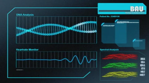 Futuristic Medical Interface Stock Footage 60740819