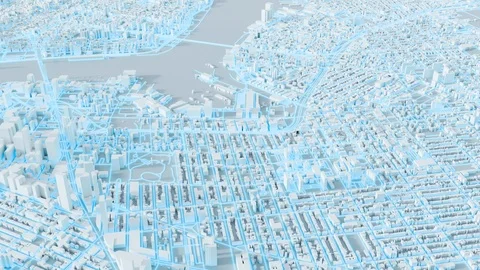 Futuristic mega city, technology concepts Stock Footage 98791781