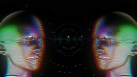 Futuristic Men 4k 03 Stock Footage 104770678