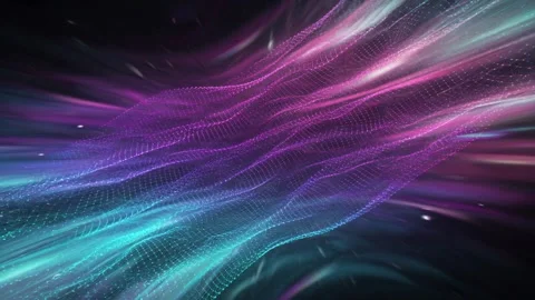 Futuristic Mesh Spectrum Abstract Motion Background 4K 库存影片 338081144