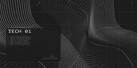 Futuristic mesh wireframe background with lines and grids. Abstract grid Illustrazione stock