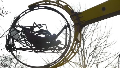 Futuristic metal construction Stock Footage 74433839