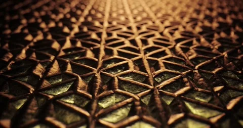 Futuristic metal grid pattern structure Stock Footage 292562917