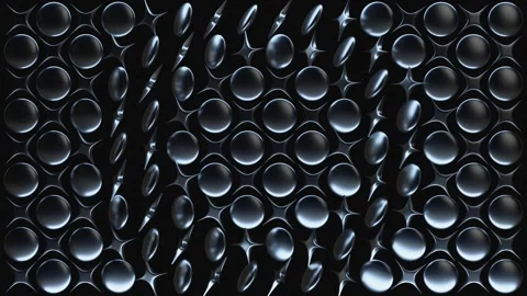 Futuristic metallic circular pattern with dark tones Stock Footage 300245626