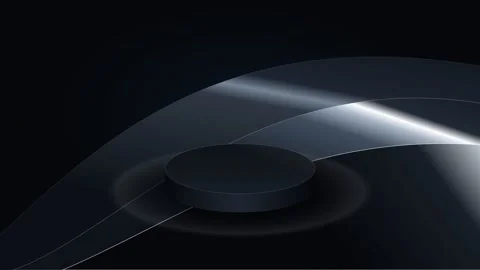 Futuristic metallic dark surface with sweeping light reflections. 4K 스톡 동영상 342114126