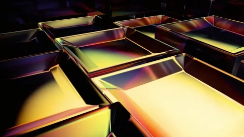 Futuristic metallic liquid flowing in high-tech tray. Ultra-modern Stock-Footage 340026198