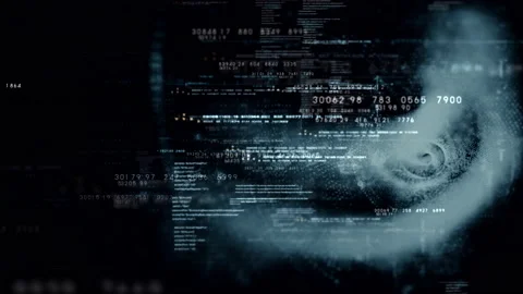 Futuristic Metaverse Matrix Simulation Background Video stock 194991406