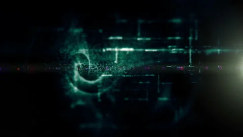 Futuristic Metaverse Matrix Simulation Background Video stock 196853208
