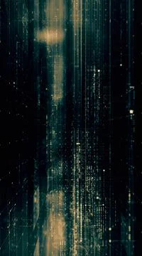 Futuristic Metaverse Matrix Simulation Background Stock Illustration