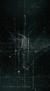 Futuristic Metaverse Matrix Simulation Background イラスト素材