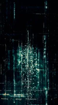 Futuristic Metaverse Matrix Simulation Background イラスト素材