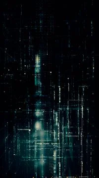Futuristic Metaverse Matrix Simulation Background イラスト素材