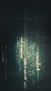 Futuristic Metaverse Matrix Simulation Background イラスト素材