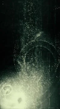 Futuristic Metaverse Matrix Simulation Background イラスト素材