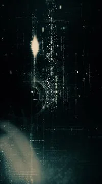 Futuristic Metaverse Matrix Simulation Background イラスト素材