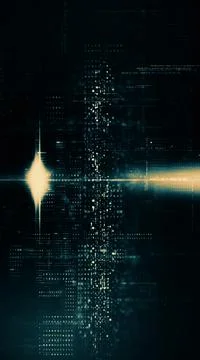 Futuristic Metaverse Matrix Simulation Background Stock Illustration