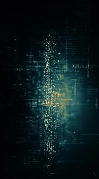 Futuristic Metaverse Matrix Simulation Background イラスト素材