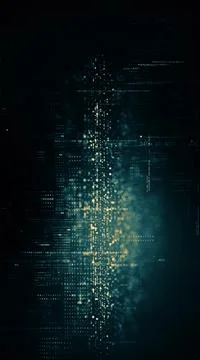 Futuristic Metaverse Matrix Simulation Background イラスト素材
