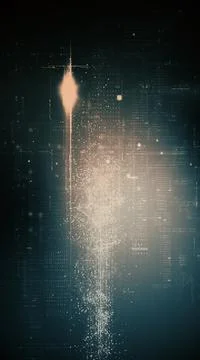 Futuristic Metaverse Matrix Simulation Background イラスト素材