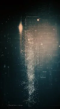 Futuristic Metaverse Matrix Simulation Background イラスト素材