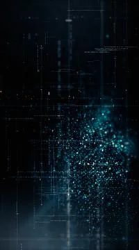 Futuristic Metaverse Matrix Simulation Background イラスト素材