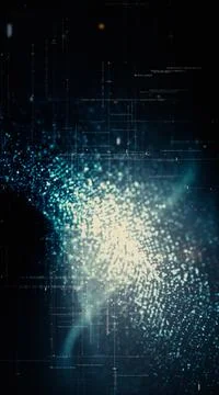 Futuristic Metaverse Matrix Simulation Background イラスト素材