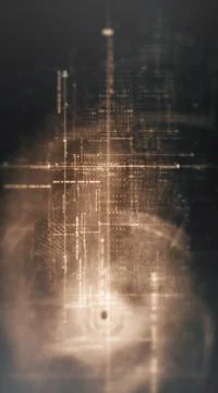 Futuristic Metaverse Matrix Simulation Background イラスト素材