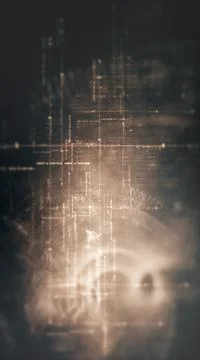 Futuristic Metaverse Matrix Simulation Background イラスト素材
