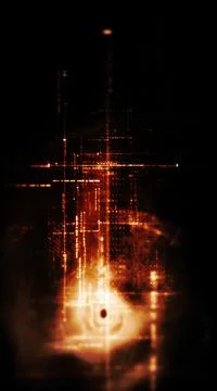 Futuristic Metaverse Matrix Simulation Background イラスト素材