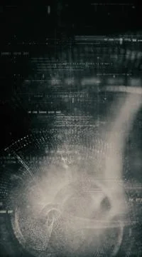 Futuristic Metaverse Matrix Simulation Background イラスト素材