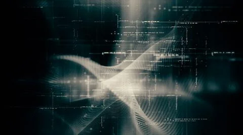 Futuristic Metaverse Matrix Simulation Background Stock Illustration