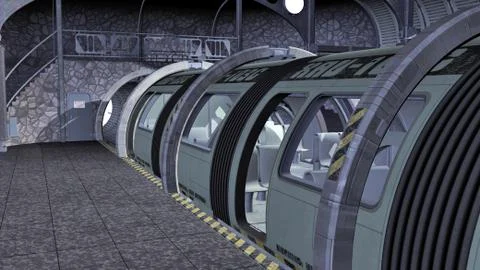 Futuristic Metro Stock Illustration