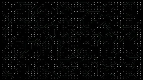 Futuristic microchip design. Digital network animation. Stock Footage 318587358