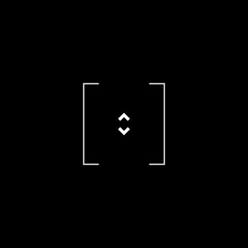 Futuristic military GUI rectangle target, tech aim, sight, HUD reticle Stock Illustration