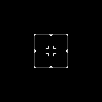 Futuristic military GUI rectangle target, tech aim, cross sight, HUD reticle Stock Illustration