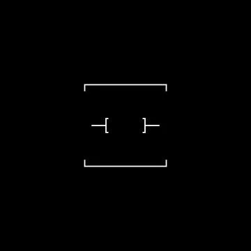 Futuristic military GUI rectangle target, tech aim, sight, HUD reticle Stock Illustration