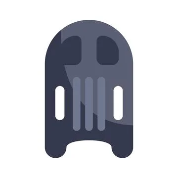 Futuristic minimal robot head in flat graphic style Stock Illustration