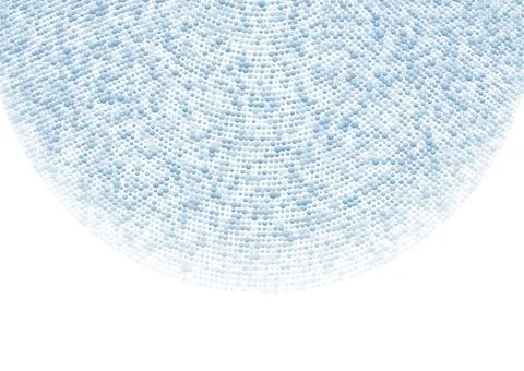 Futuristic minimal tech blue halftones dotted circles abstract background Stock Illustration