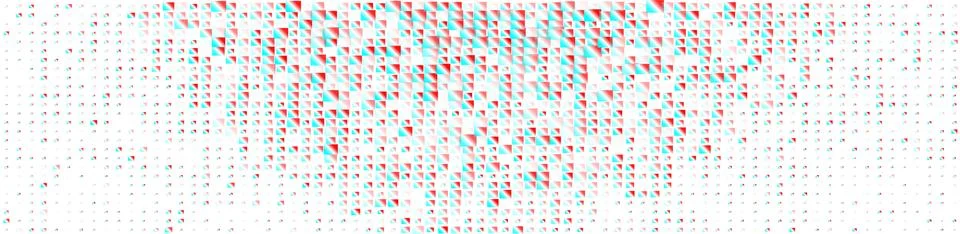 Futuristic minimal tech blue red 3d effected squares abstract background Illustrazione stock