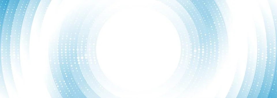 Futuristic minimal tech blue white halftones dotted circles abstract backgrou Stock Illustration