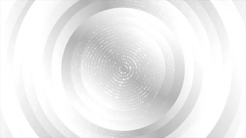 Futuristic minimal tech grey halftones dotted circles abstract motion background Stock Footage 311146971