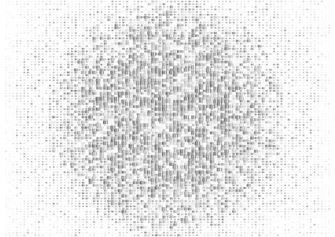 Futuristic minimal tech grey halftones dotted squares abstract background Illustrazione stock