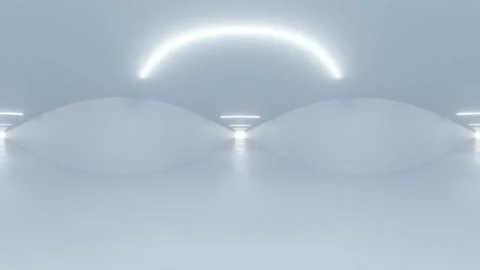 Futuristic Minimalist Interior Space looping 360 panorama vr video Stock Footage 296350578