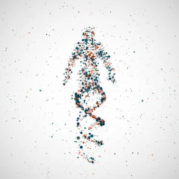 Futuristic model man of dna Illustrazione stock