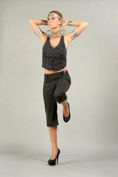 Futuristic Model In A Studio Stock Photos