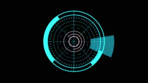 Futuristic modern circle interface HUD animation isolated on black background. Stock Footage 233442950