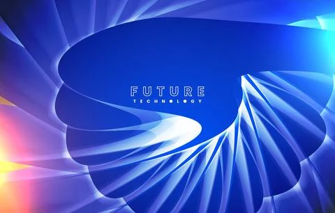 Futuristic modern creative wavy stylish with light effect vector background Illustrazione stock