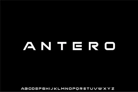 Futuristic modern geometric font vector Stockillustratie